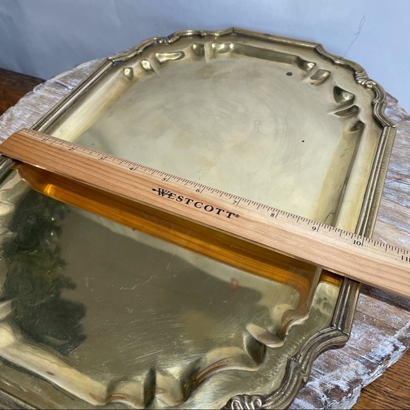 Vintage Hampton Brass Shop large serving tray - Picture 6 of 12